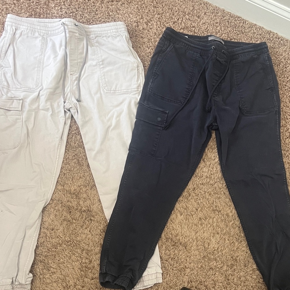 Joe's Jeans White and Gray Pants